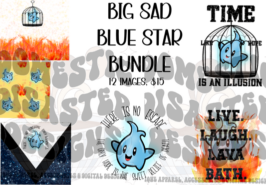Sad Blue Star Design Solo Bundle
